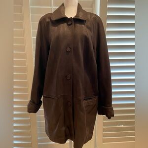 BY RONI Women's Leather Coat